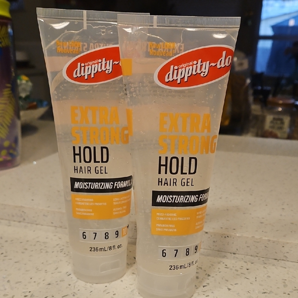 Original Dippity~Do Extra Strong Hold Hair Gel, 8 Fl Oz., 2-Pack